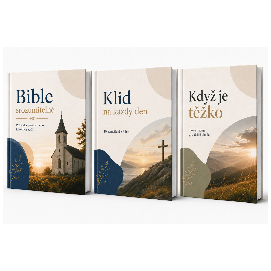 SADA TŘÍ E-KNIH – BIBLE SROZUMITELNĚ + KLID NA KAŽDÝ DEN + KDYŽ JE TĚŽKO